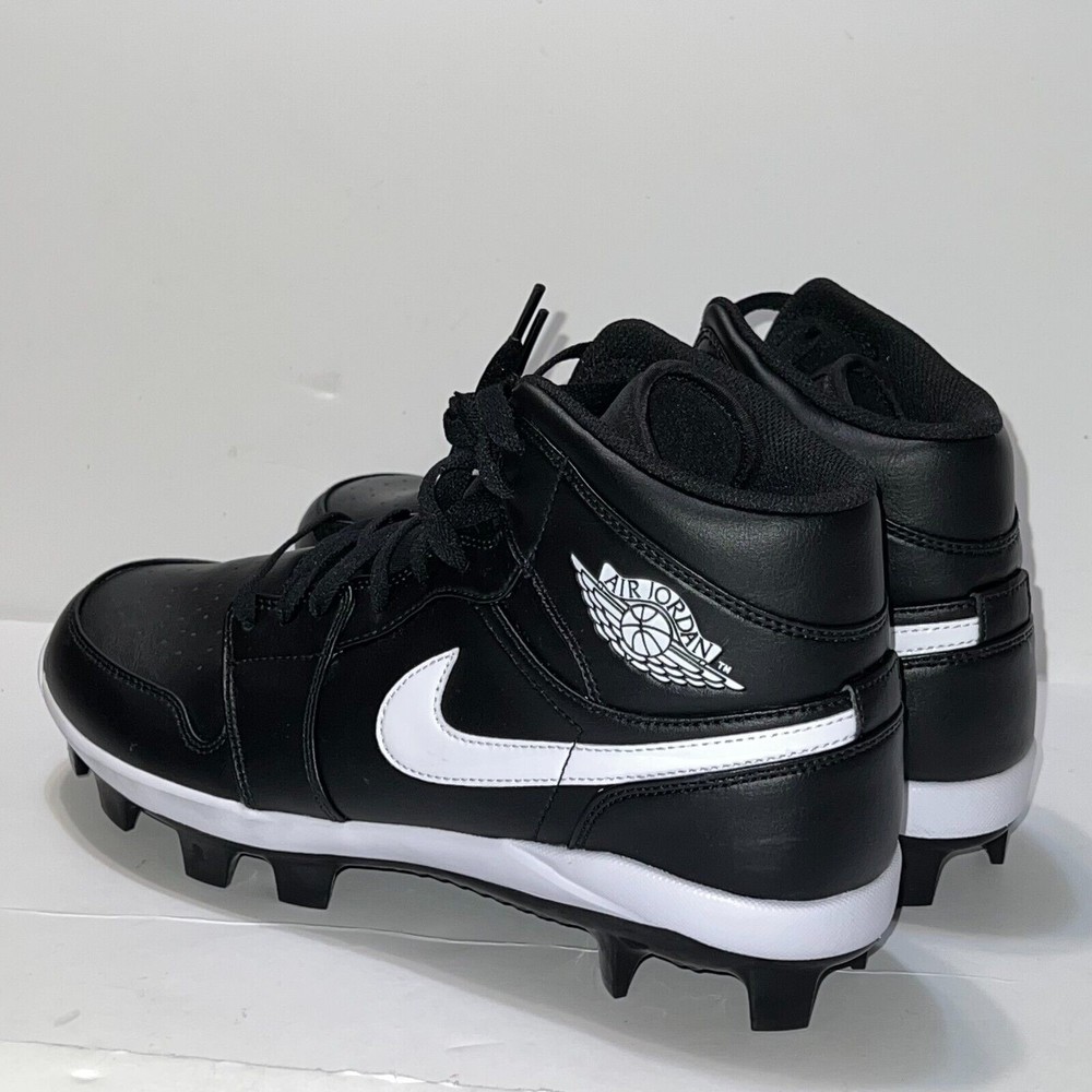 Air Jordan 1 Retro MCS Baseball Cleats Black Molded MEN'S 10 AV5354-001 NEW - Picture 12 of 15